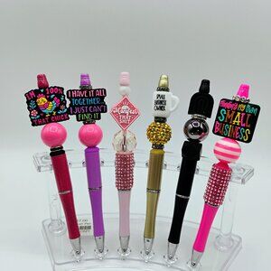6 beaded pens lot - new condition